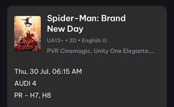 saksham782's tweet photo. @_PVRCinemas done @_PVRCinemas #SMBNDAtPVR
Booked at pvr pxl
First day first show :) https://t.co/QCxgQoIQXm