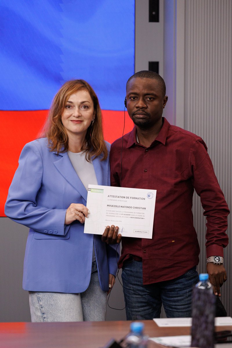 ChristianMvuez1's tweet photo. Du 19 au 26 juillet 2026, j’ai participé au programme international « New Generation » à Moscou, au sein d RT. Une immersion enrichissante entre excellence éditoriale, échanges panafricains et découvertes culturelles. D retour avec une vision élargie et des compétences renforcées https://t.co/xQh2LfEKIC