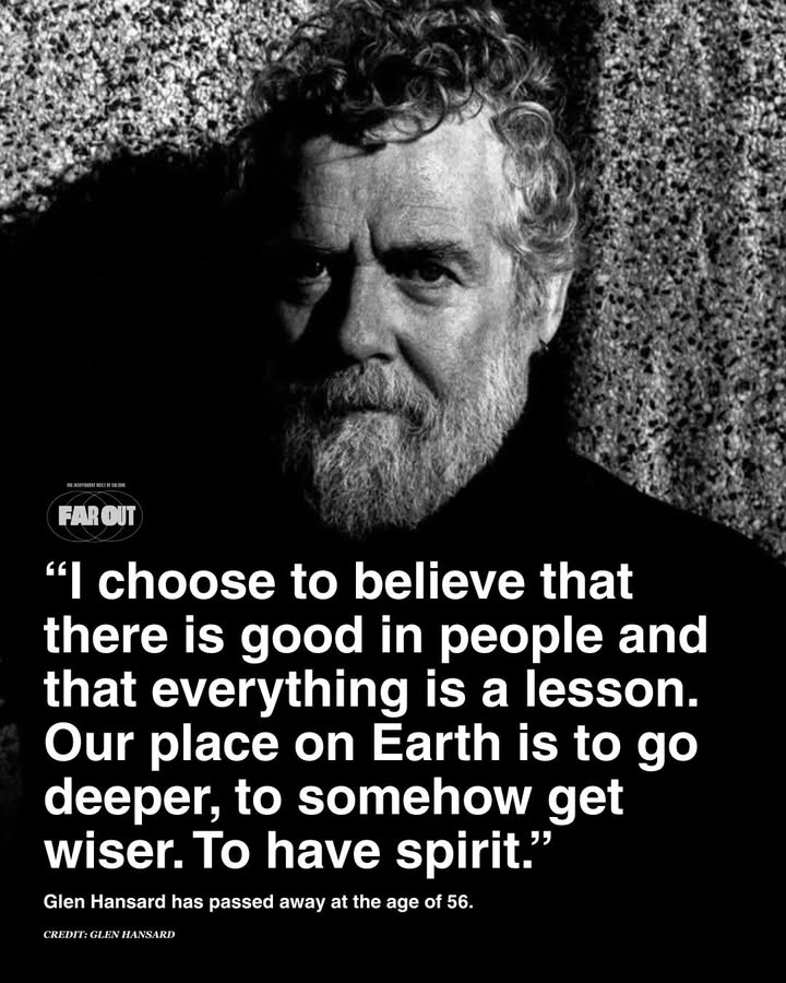 FarOutMag's tweet photo. RIP to the incredible Glen Hansard. 🕊️ https://t.co/GFYQMAnazI