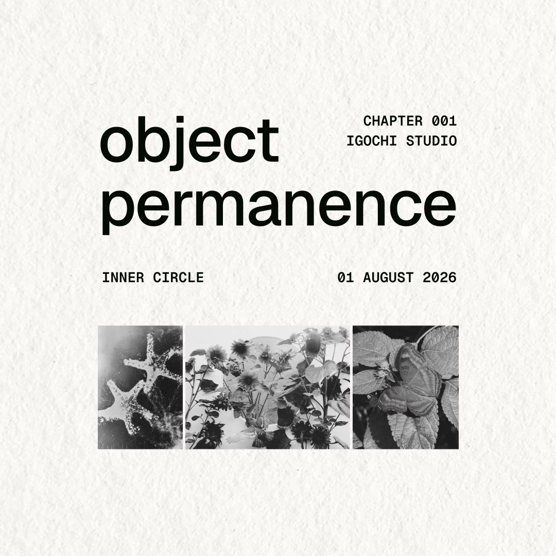 igochi_studio's tweet photo. object permanence
physicality, materiality and experiences

registrations live at: https://t.co/O3tsifUUgR https://t.co/UGhmRX75zg