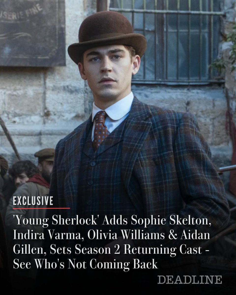 DEADLINE's tweet photo. EXCLUSIVE: Prime Video‘s 'Young Sherlock' is replenishing its cast ranks as it embarks on a new mystery for Season 2. Joining Guy Ritchie‘s action comedy-drama as new series regulars are Olivia Williams (Dune: Prophecy), Sophie Skelton (Outlander), Indira Varma (The Night Manager) and Aidan Gillen (Game of Thrones).

Read More: https://t.co/uKvc8EVRbB