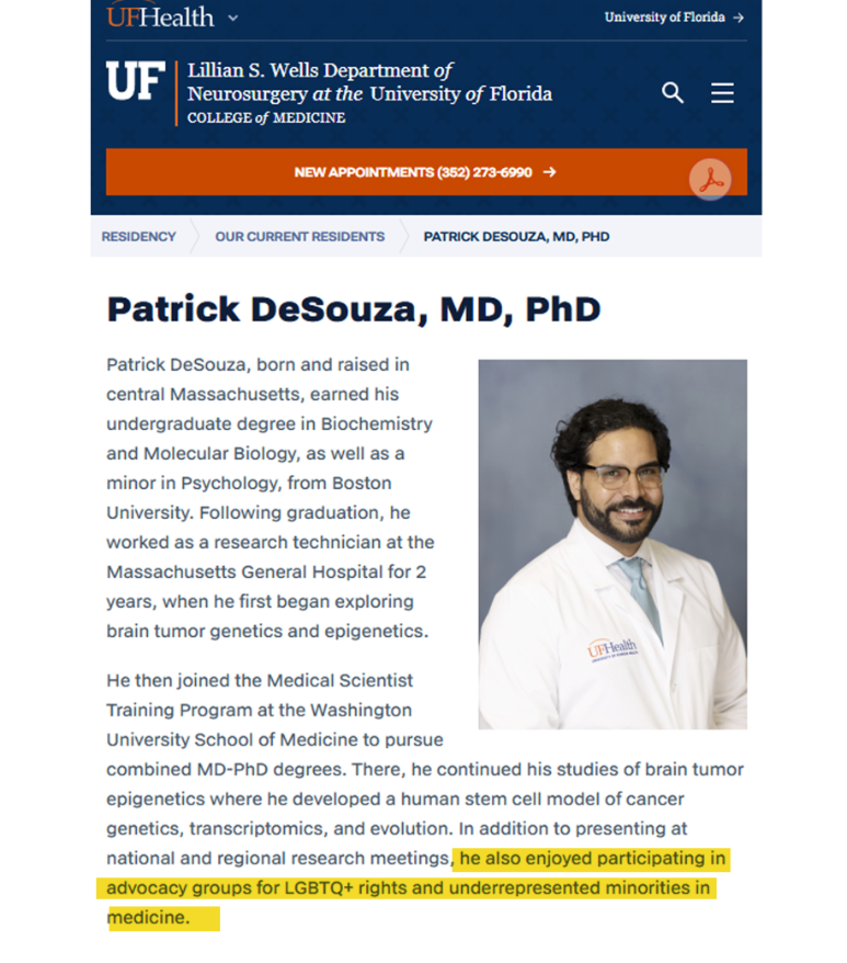 libsoftiktok's tweet photo. Patrick Alexandre DeSouza, a resident at @UFHealth whose bio boasts that he’s an LGBTQ DEI activist, was just arrested in Florida after he allegedly entered a random man's hotel room, got into his bed, and attempted to touch him.

The male victim said he woke up to find DeSouza in his bed with him.

DeSouza claims he was there to meet someone he found on an app, but didn't know who it was and simply entered the wrong hotel room.

This is a DOCTOR…