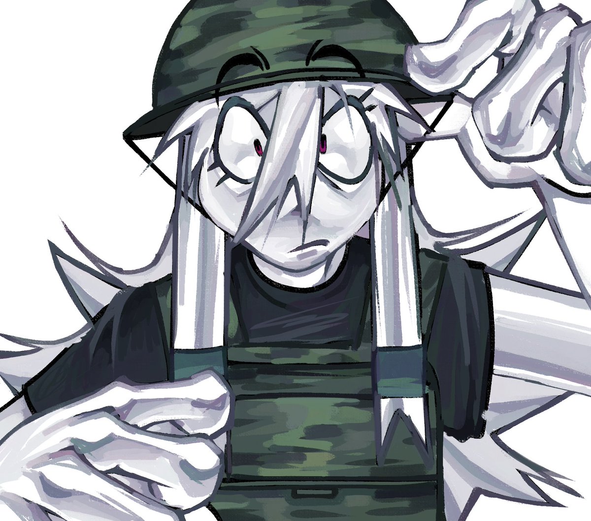 MoonBute16's tweet photo. I luv draw my oc with this uniform https://t.co/OFMv06IvBs