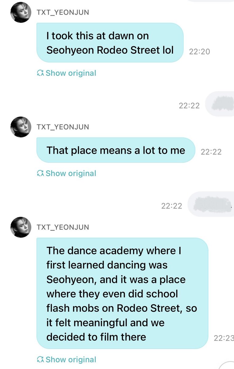 sillyjjuni's tweet photo. no wonder it looked familiar 🥹 yeonjun filmed the icecream performance video at seohyun rodeo street, the exact location he covered run by bts before his debut https://t.co/sAaGEKKQRa