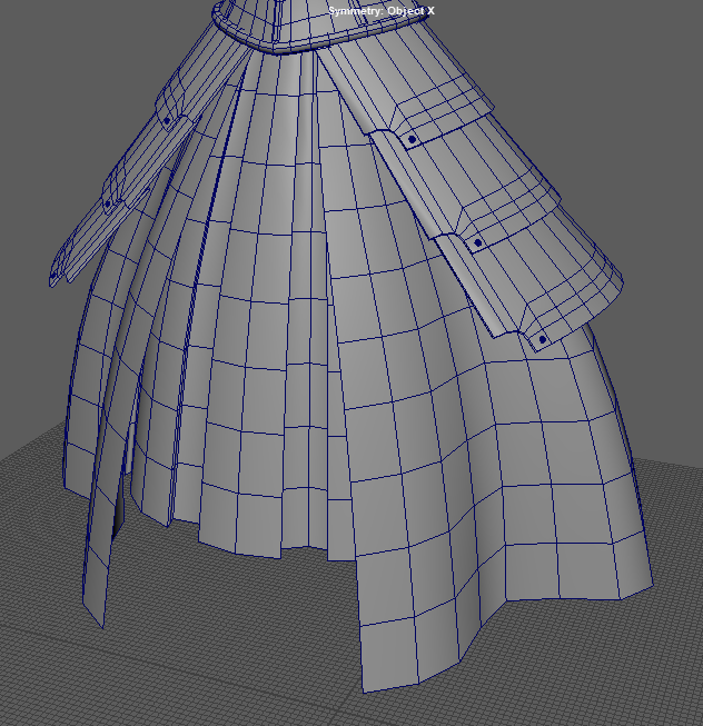atsumu_TypeX's tweet photo. チャチャっとスカート作りました。
インナースカートのウェーブ部分はフリルの作り方？で拝見したことがあったので、リアルに「進研ゼミでやったところだ!!」みたいな反応しちゃいました笑
あとは足だけがんばるぞー
#maya #3DCG https://t.co/qP9PCok990