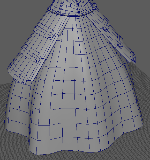 atsumu_TypeX's tweet photo. チャチャっとスカート作りました。
インナースカートのウェーブ部分はフリルの作り方？で拝見したことがあったので、リアルに「進研ゼミでやったところだ!!」みたいな反応しちゃいました笑
あとは足だけがんばるぞー
#maya #3DCG https://t.co/qP9PCok990
