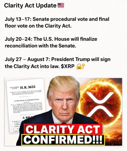 viamarkpage's tweet photo. 🚨 If you hold XRP and haven’t claimed your Flare tokens yet, send “HOW” 👉 https://t.co/wBluBn9lnO for the quick step-by-step guide before you miss out.
🇺🇸 $XRP could now gain access to the $30,000,000,000,000+ U.S. banking system after Sections 105, 110, and 401 of the CLARITY https://t.co/J3YpvcDOwl
