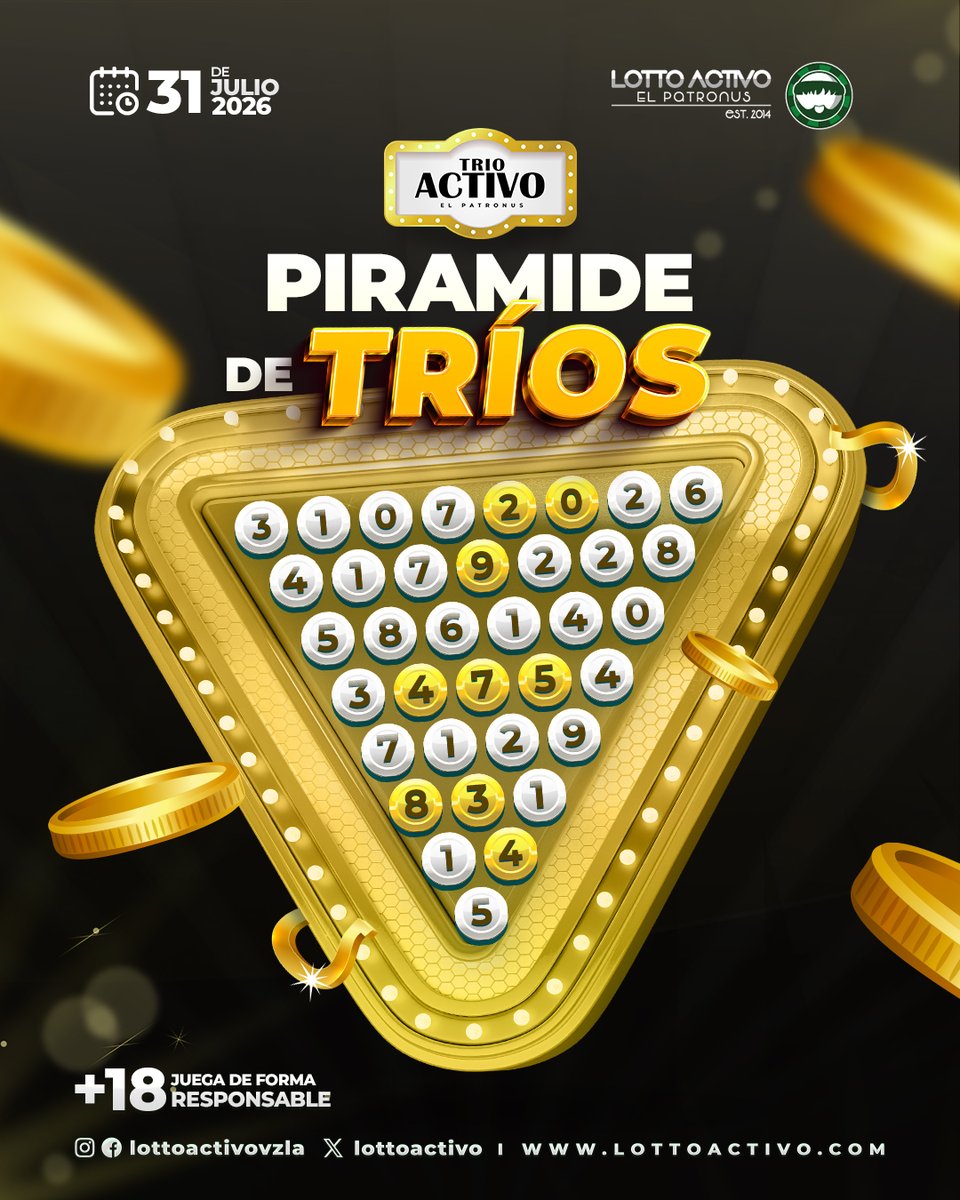 lottoactivo's tweet photo. 🌟 ¿Listo para tu jugada del día? 🤩✅

🔺¡Llegaron las Pirámides del Monje Millonario y Trío Activo! 🔥

Atrévete a ganar con Lotto Activo 💚¡Disfruta la emoción y activa tu suerte!

#LottoActivo #disfruta #MonjeMillonario #TrioActivo #Venezuela #actívate #animalitos https://t.co/KH7cif6AhU