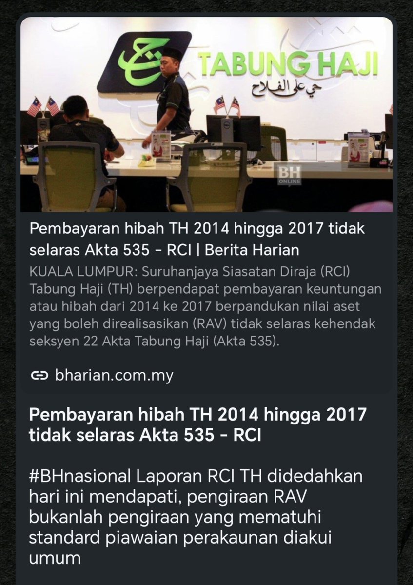 tjerealjoker's tweet photo. Satu demi satu bangkai busuk dalam Tabung Haji didedahkan dalam RCI.

Menteri ada kuasa penuh luluskan
- deposit
- pengeluaran
- pelaburan dalam negara
- pelaburan luar negara

In short, Menteri boleh buat sukahati mcm Tabung Haji tu tabung bapak dia.

Menteri mana? 🤔🔥 https://t.co/gRwWd5JVZn