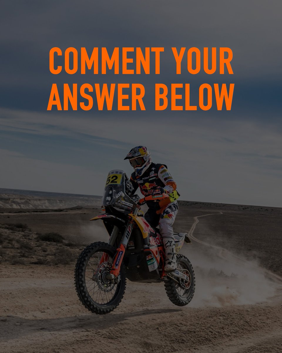 India_KTM's tweet photo. No turn-by-turn voice directions out here in the dunes!
Think you know what keeps Dakar Rally riders on track through hundreds of miles of open desert?
Drop your guess (A, B, or C) in the comments!
#KTM #KTMIndia #ReadyToRace https://t.co/MUfft6nFHo