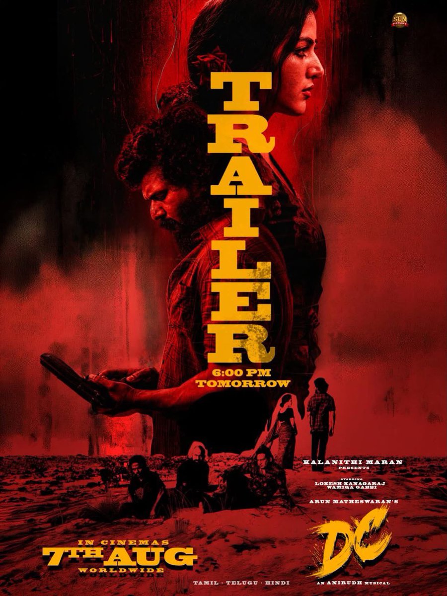 editor_prasanna's tweet photo. #DC trailer from tomorrow !! @ArunMatheswaran @Dir_Lokesh @anirudhofficial @sunpictures @iWamiqaGabbi @mukesh_DOP @PC_stunts https://t.co/ldeT5V3h8X