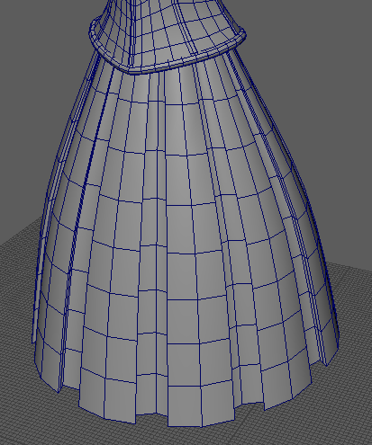atsumu_TypeX's tweet photo. チャチャっとスカート作りました。
インナースカートのウェーブ部分はフリルの作り方？で拝見したことがあったので、リアルに「進研ゼミでやったところだ!!」みたいな反応しちゃいました笑
あとは足だけがんばるぞー
#maya #3DCG https://t.co/qP9PCok990