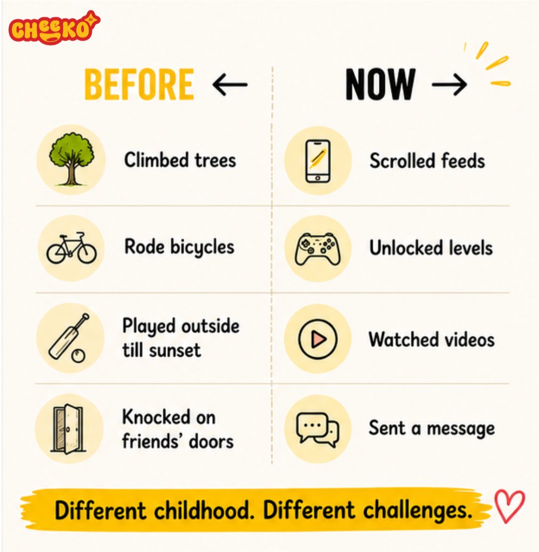Cheekoai's tweet photo. Childhood has changed. Curiosity shouldn't. 💛

The goal isn't to bring back the past.
It's to make sure every child still has space to ask questions, imagine, and explore.

That's the future we're building with Cheeko.

#CheekoAI #Curiosity #Parenting #EdTech #Learning https://t.co/YqbJAWzeHd