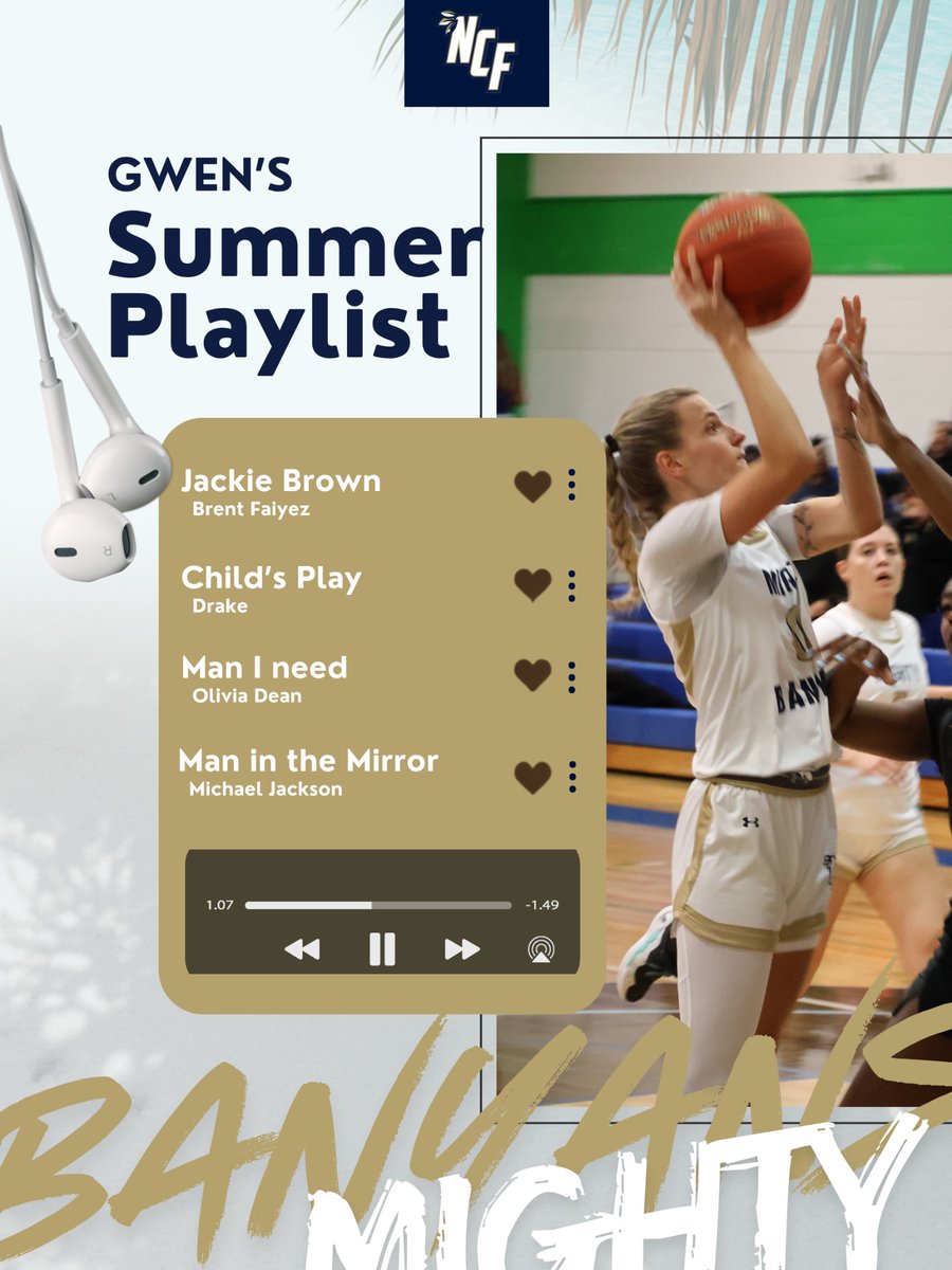 NCFBanyansWBB's tweet photo. Don’t hit pause on Gwen’s summer playlist☀️ https://t.co/vhMsyyiHUU