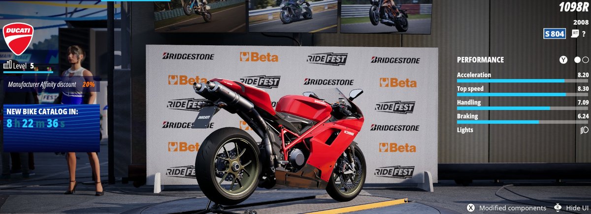 saemonnojyo's tweet photo. RIDE6 次の中古バイク更新は明日7月30日午前8時?
お買い忘れなく!!

DUCATI 1098R 2008
パイプフレームは妖艶 🧙‍♀️

バイクゲームはコントローラーの精度が命
走る前にお使いのコントローラーに対応したアプリでキャリブレーションしてね! https://t.co/PAJvTINJhG