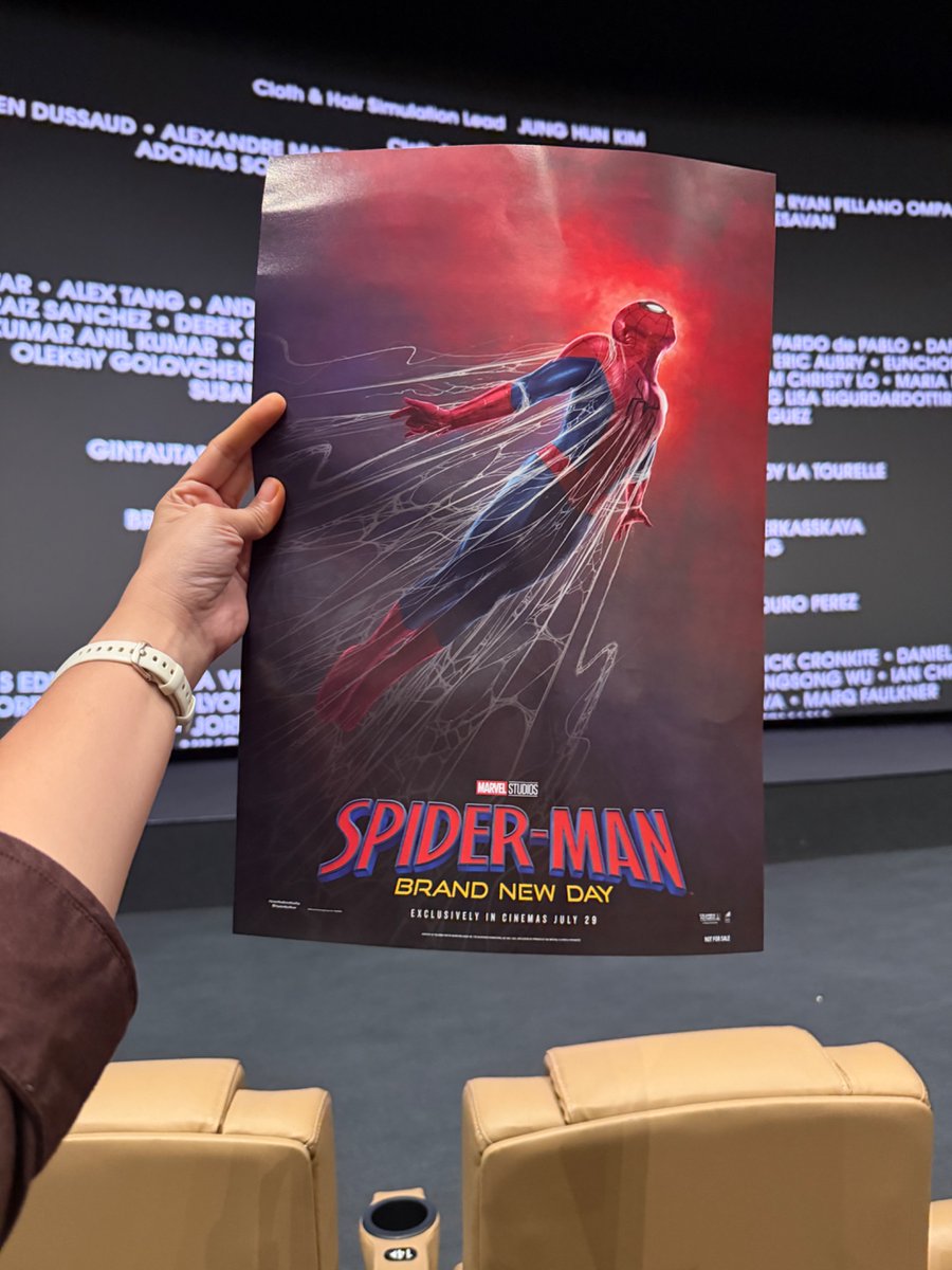 grimrielle's tweet photo. Just saw Spider-Man: Brand New Day.
This is the best one for Tom Holland's Spidey Quadrilogy (imho) &amp; I really like how well the emotion is handled in this.

(gonna collect my thoughts in my Letterboxd review since there are so many things to dissect) https://t.co/9jX9Th2Sfp