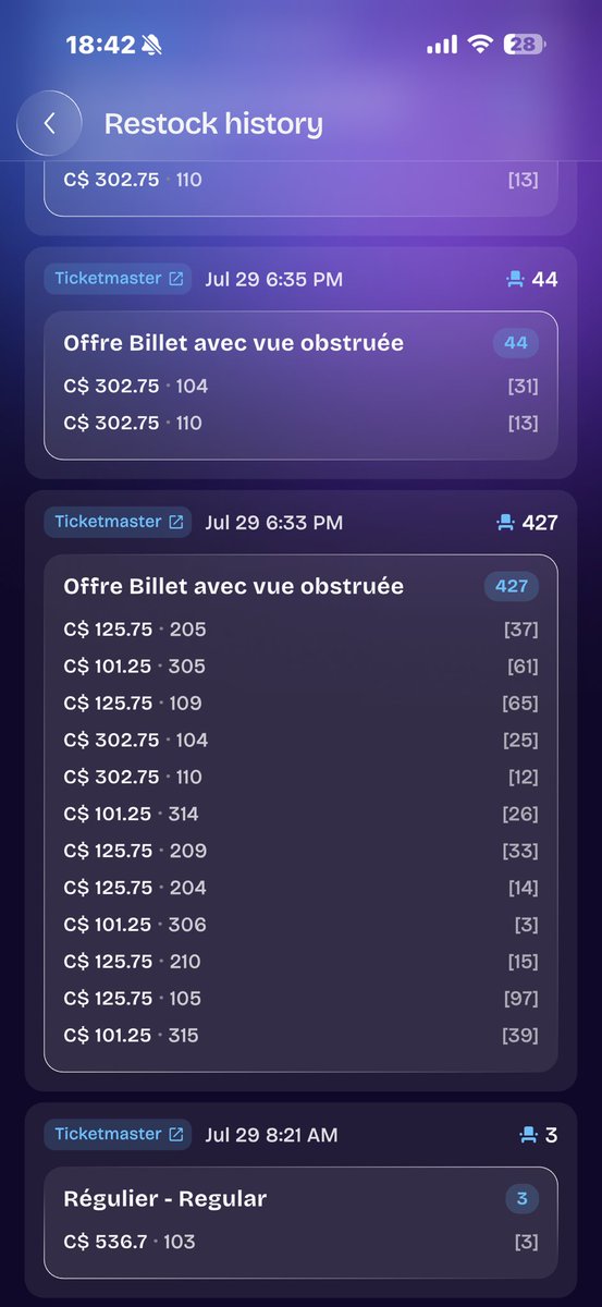 livitappp's tweet photo. Again they droped ~430 tickets for Ariana Grande show 31 of July in Montreal 

Did you grab any ? https://t.co/kL3Id05Ut2