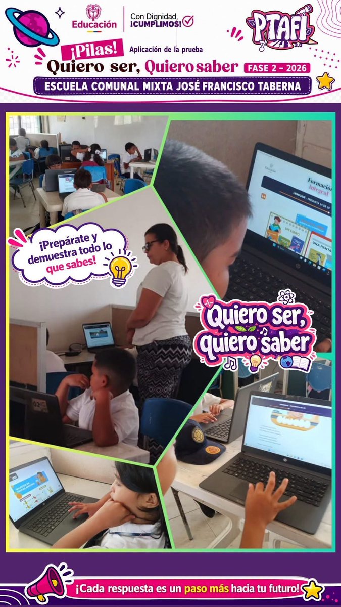luxaraque's tweet photo. Con el compromiso de los tutores #PTAFI3.0 , la estrategia de evaluación formativa #QuieroSerQuieroSaber llega a las IED de Colombia, fortaleciendo los aprendizajes, la evaluación formativa e integral de nuestros estudiantes. 🇨🇴📚 #Educación #Colombia #EvaluaciónFormativa #PTAFI https://t.co/CNOA2gstCp