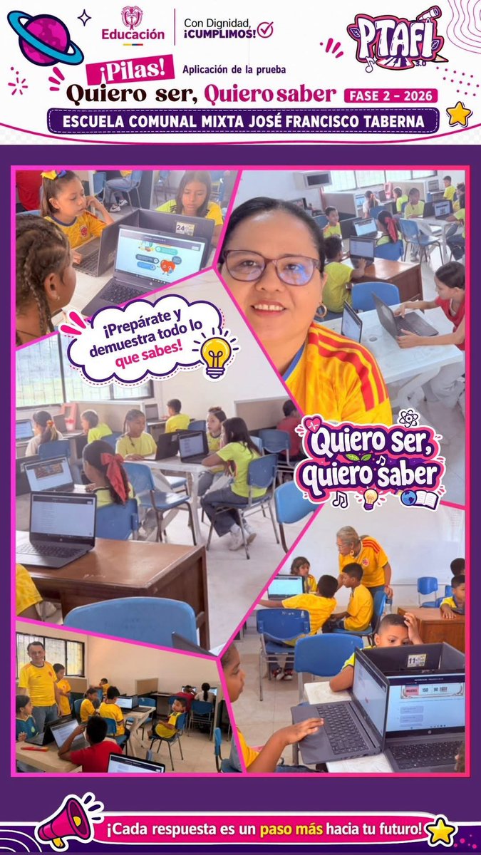 luxaraque's tweet photo. Con el compromiso de los tutores #PTAFI3.0 , la estrategia de evaluación formativa #QuieroSerQuieroSaber llega a las IED de Colombia, fortaleciendo los aprendizajes, la evaluación formativa e integral de nuestros estudiantes. 🇨🇴📚 #Educación #Colombia #EvaluaciónFormativa #PTAFI https://t.co/CNOA2gstCp