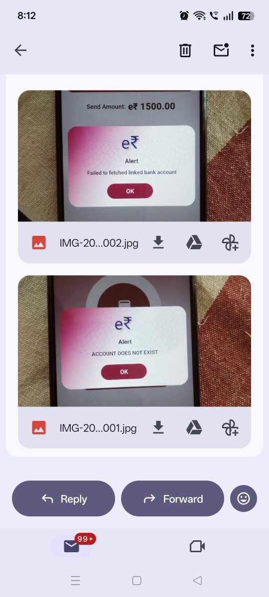 asumitraj76's tweet photo. @pnbindia @pnbindia @pnbindia_care
मैंने आपके बताए अनुसार cbdc.customercare@pnb.bank.in पर 18/02/2025 से लेकर अब तक कई बार ई-मेल भेजे हैं, लेकिन मुझे आज तक कोई प्रतिक्रिया या समाधान नहीं मिला है।
कृपया मेरी समस्या पर तुरंत ध्यान दें और जल्द से जल्द इसका समाधान करें। https://t.co/cPpYUGJPsF