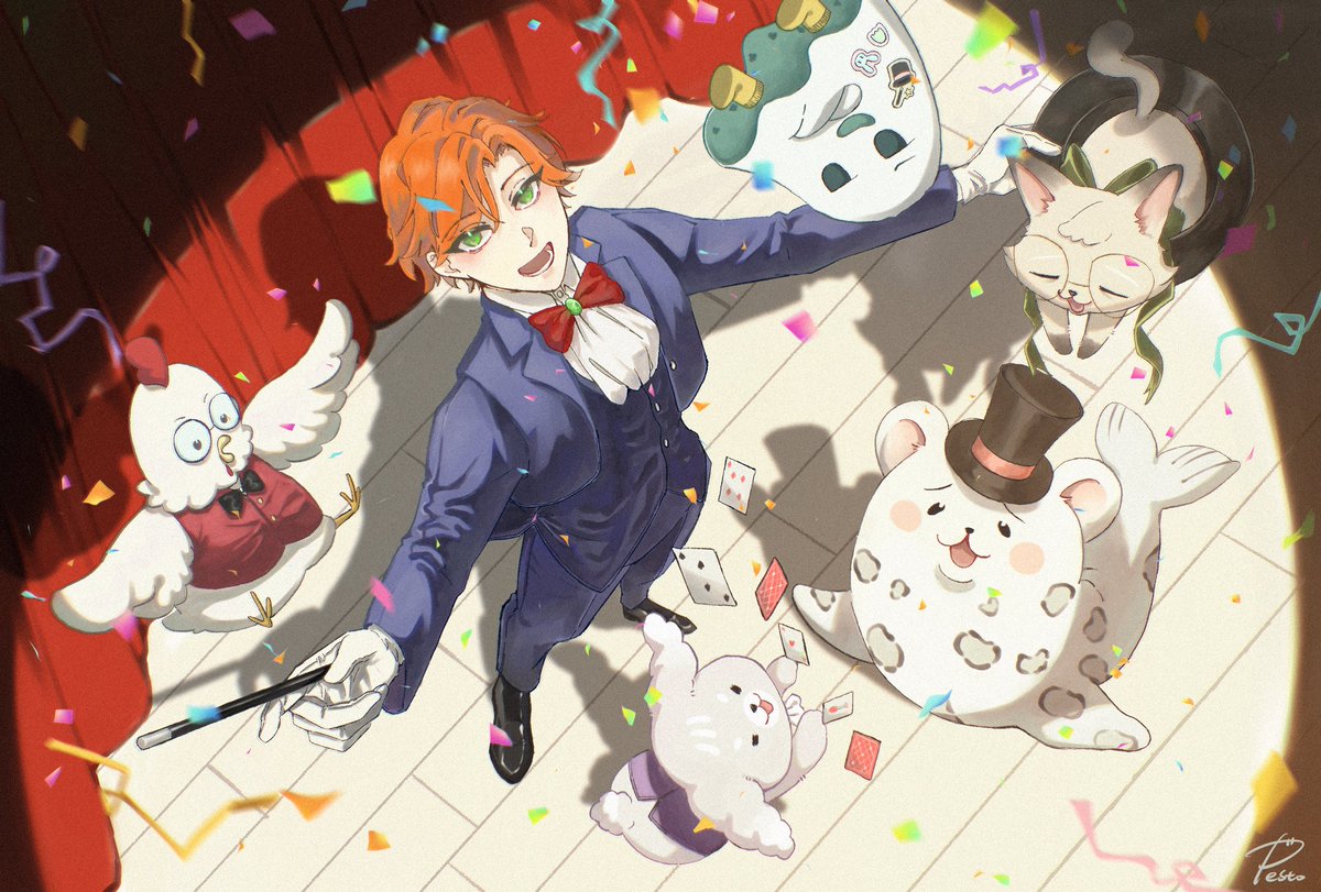 pesto0105's tweet photo. #阿萬人迷 #no萬here 
歡迎來到魔術秀🪄
這張打算印成明信片帶去NiCE當認親✌️ https://t.co/tosIeFs5oI