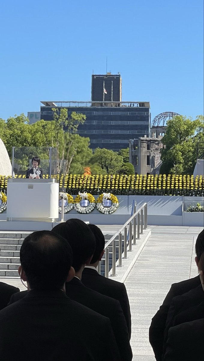 YBK_KZ's tweet photo. 広島平和記念式典に参列しました。犠牲者を追悼するとともに、平和と #核兵器のない世界 への願いを新たにしました。
#広島 #平和 https://t.co/r1Zwvml8Qc
