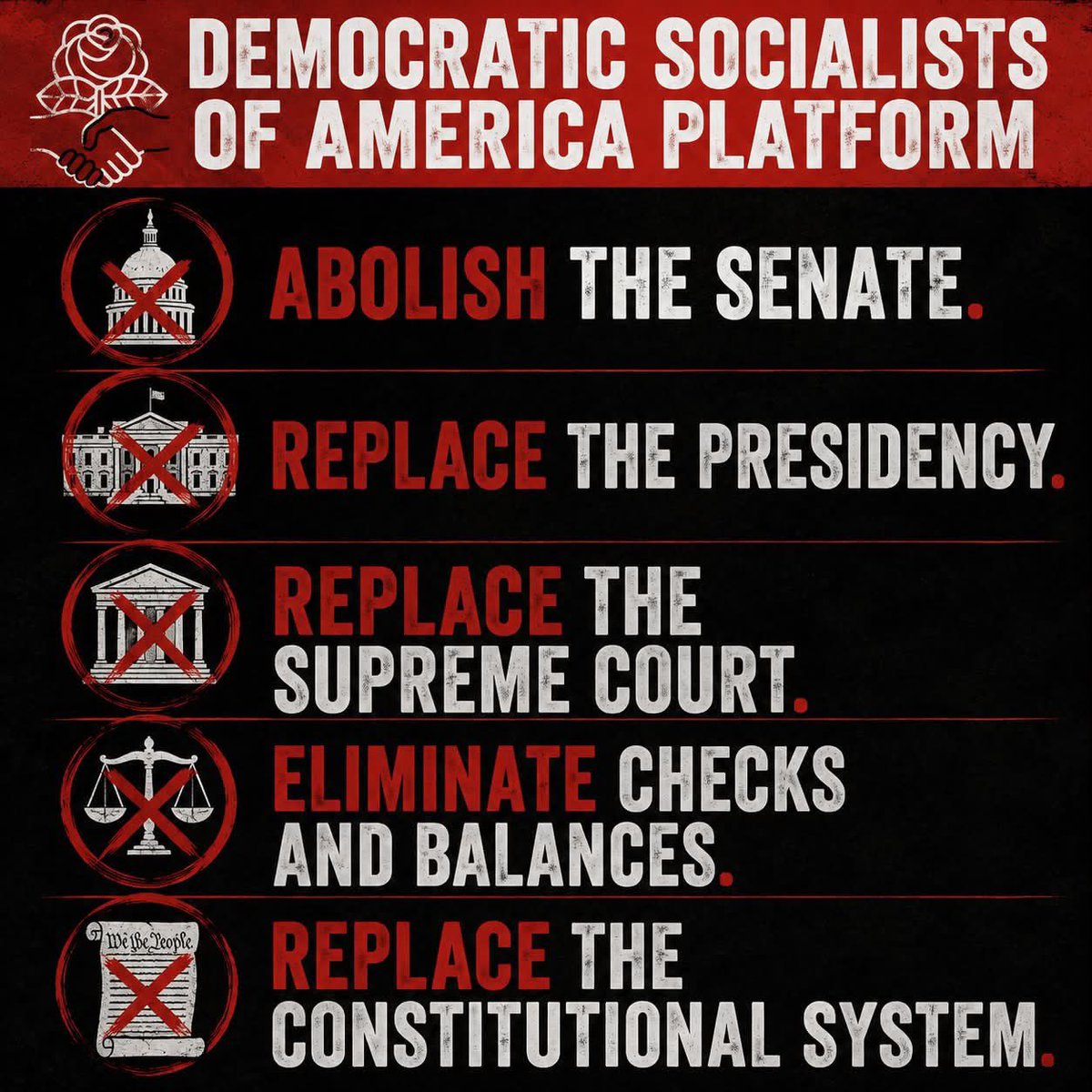 PasReport's tweet photo. Every Democrat official should be asked one simple question:

The Constitution or the DSA?

You can’t claim to support and defend the Constitution, while you actively seek DSA support & allow DSA candidates to run under the Democratic Party banner.

It’s a time for choosing.

https://t.co/qjDDbvBBej