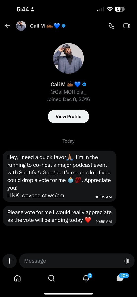 SagittariusNik's tweet photo. knew it was spam smh. yall do NOT click that link chi. they dun got cali account temporarily smhhhh https://t.co/QA7q8oYnAD