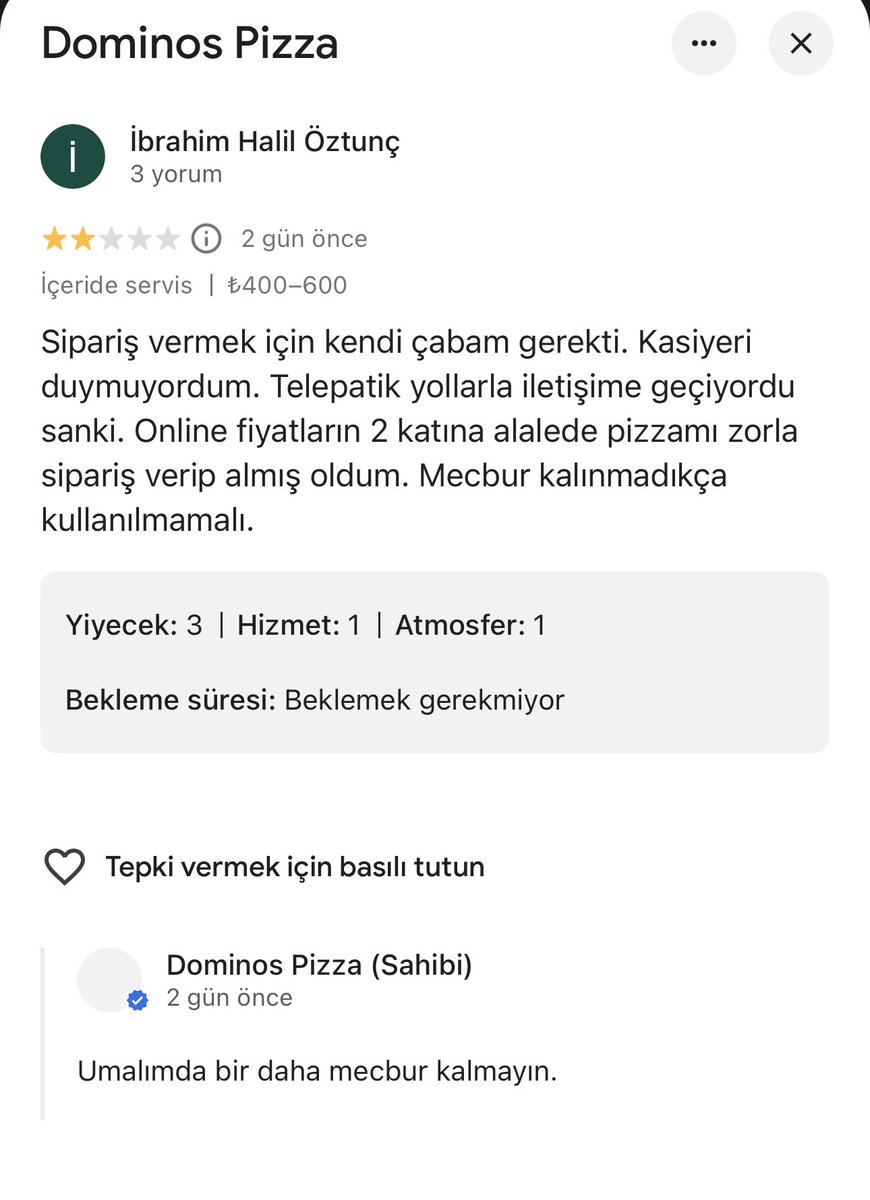 tuketicideney's tweet photo. Aynı şubenin bir müşterisine verdiği cevap: https://t.co/vLVHVmkqUS