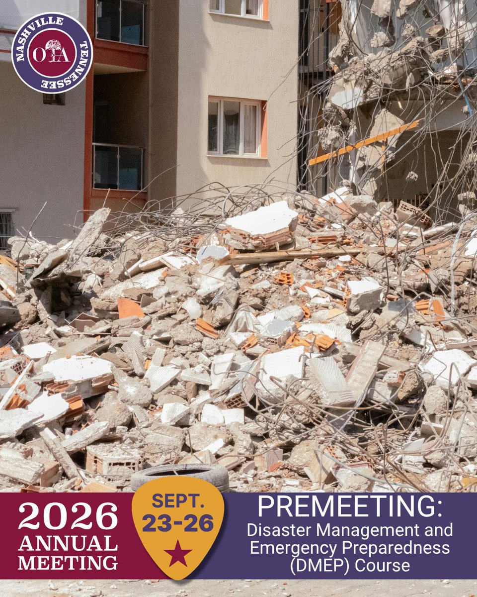 otatrauma's tweet photo. Are you ready for when disaster strikes? Add Disaster Management and Emergency Preparedness (DMEP) Course to your pre-meeting schedule when register for #OTA2026 so you can be ready. Early registration pricing ends August 23. Register now at https://t.co/uJ2lNDmEwB https://t.co/QmZb7OHFPf