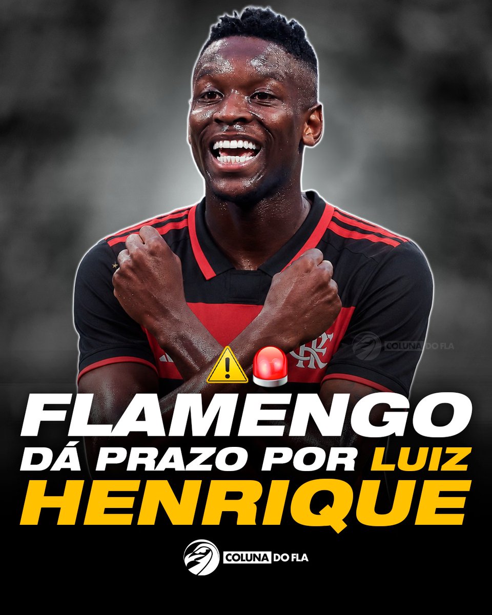 ColunadoFla's tweet photo. 🚨 URGENTE! 

⚠️ Flamengo adota uma postura diferente em relação a que teve com Almada na negociação com Luiz Henrique.
 
👀 A ideia do Rubro-Negro é resolver o quanto antes e, se caso tiver muita demora na resposta pela parte do atleta, o clube pensará em outras opções no mercado.

🗞️ @Rodrigolima93_, do Coluna do Fla.