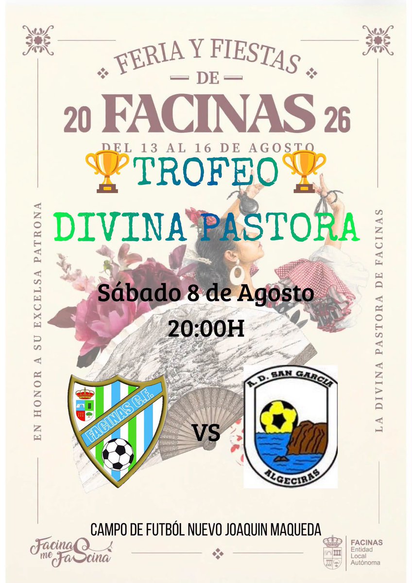 deportescg's tweet photo. ⚽️ #futbol #FacinasCF y #adsangarcia, ambos del Grupo III de la #terceraandaluza de la @RFAF_Cadiz se jugarán el sábado el Trofeo 'Divina Pastora' de la localidad tarifeña @RFAF #facinas
https://t.co/aMk7mGuWMg https://t.co/bWyxGqFqq6