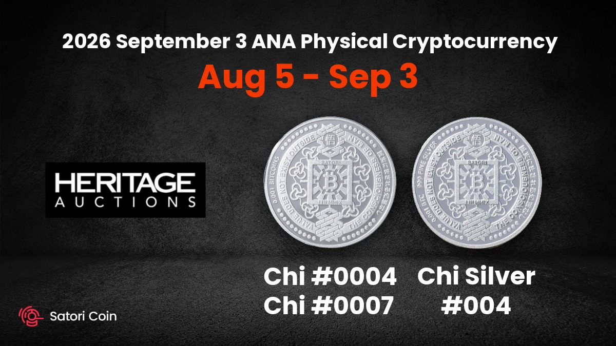 satoricoin's tweet photo. Your bid can do more than win a collectible 🧡

For this upcoming sale of the Satori Coin Chi series on @HeritageAuction, we will independently donate an amount equal to the final hammer price to a charitable cause.

This time, sales of Satori Coin Chi #0004, #0007, and Chi Silver #004 will help support earthquake relief efforts in Kumamoto, Japan 🗾

#BitcoinCollectibles #999silver