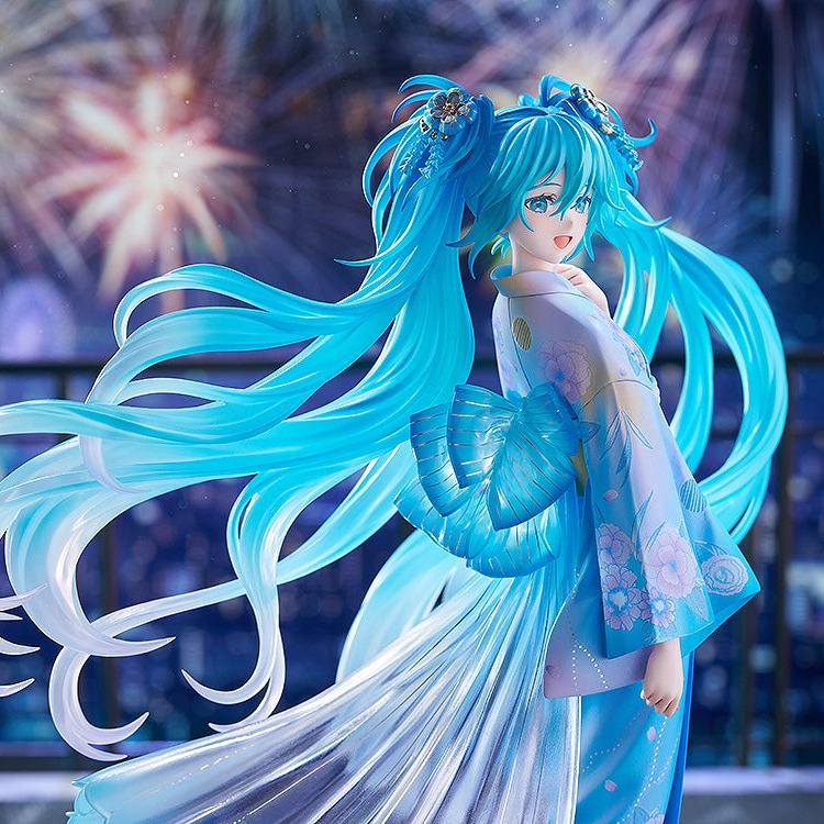 gsc_goodsmile's tweet photo. ✨ 新商品情報 ✨

￣￣￣￣￣￣￣￣￣￣￣
初音ミク
Music &amp; Fire Works Ver.
＿＿＿＿＿＿＿＿＿＿＿

「“初音ミク Happy 16th Birthday” 『Music &amp; Fire Works』- Time Capsule -」のメインビジュアルを元に1/7スケールフィギュア化。

▼ご予約はこちら