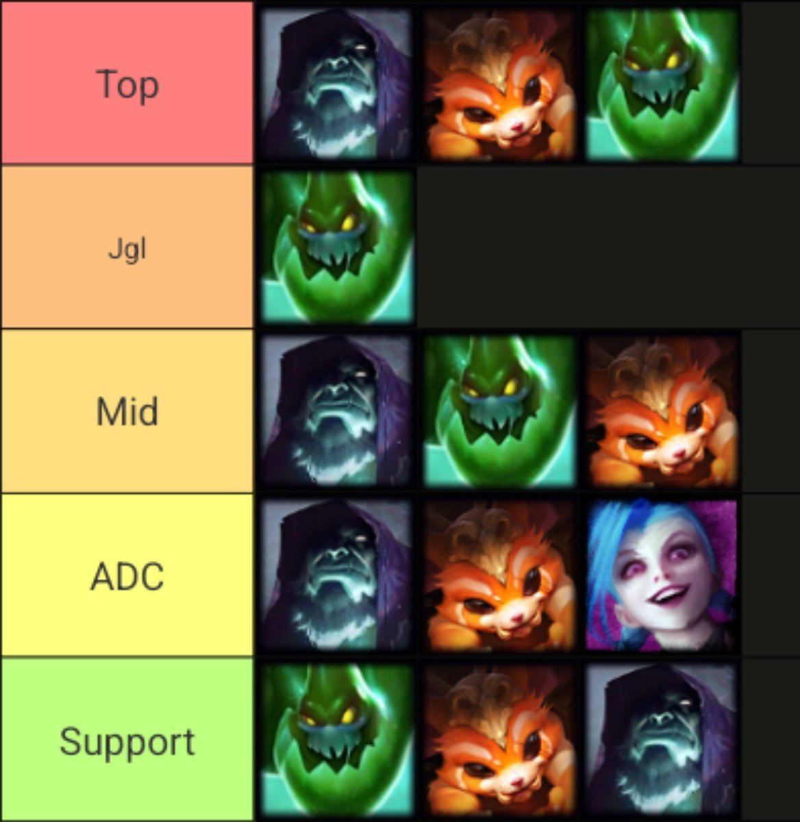 salutRHK's tweet photo. Les 3 champions que je sait jouer par lane 🤩 https://t.co/DL0GkVtjLC
