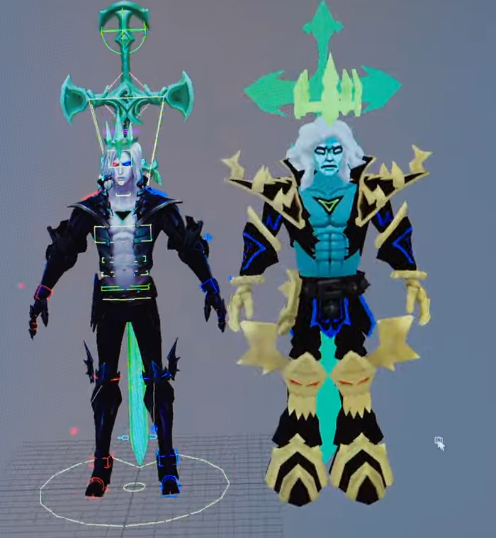 JumaraloHexCore's tweet photo. Concept Art, SplashArt, Portrait and 3D Model of Classic Viego from the Thunderdome in "Riot's Artists Recreate Viego in LoL Classic - Super Art Power Hour Ep. 14" https://t.co/vmWBWg8dTj