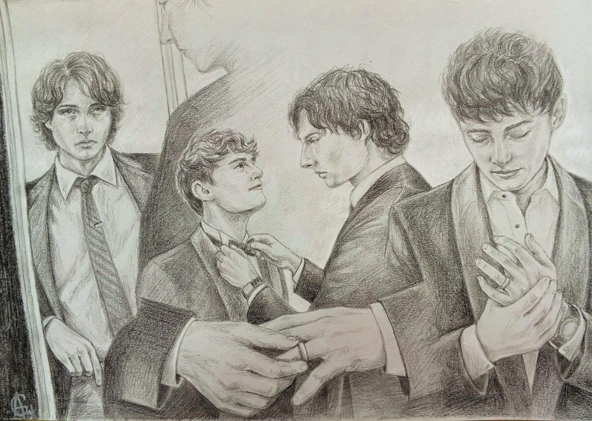 ArtistWillByers's tweet photo. My little musings on Mike and Will's wedding. What started as a simple sketch turned into this collage 
#art #drawing #sketch #byler #StrangerThingsfanart #mikewheeler #willbyers https://t.co/LTutyedCTu