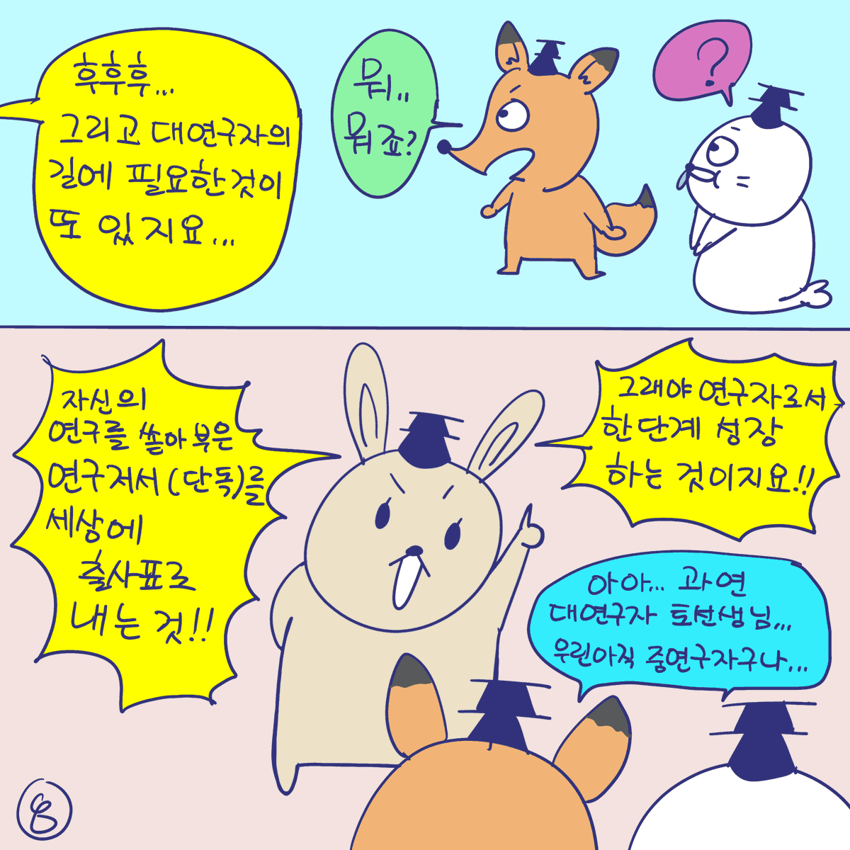 DBPIA's tweet photo. #듀선생의인생제반연구소 273화 앙팡테리블 졸업?! (2/3)
"대연구자의 길은 멀다!!"

#디비피아 #dbpia #디비피아ai #dbpiaai https://t.co/CCkY57L9P2