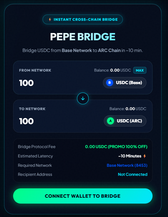 Arc_Pepe_'s tweet photo. PEPE Bridge is back LIVE!

https://t.co/1nEi2xRARe

 We've fixed all previous errors.

All $PEPE holders can now bridge to Arc 100% FREE.

Fast, simple, and ready to use.

Bridge your $PEPE and join the Arc ecosystem today! https://t.co/xBAqJPk4V8