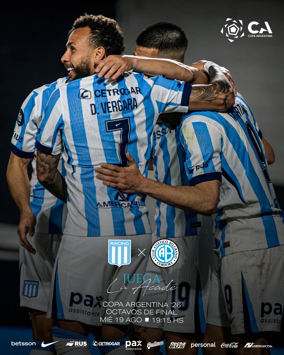 RacingClub's tweet photo. 🔜 Todo confirmado para el próximo cruce de @Copa_Argentina en San Luis. https://t.co/MEzl4LvxkG