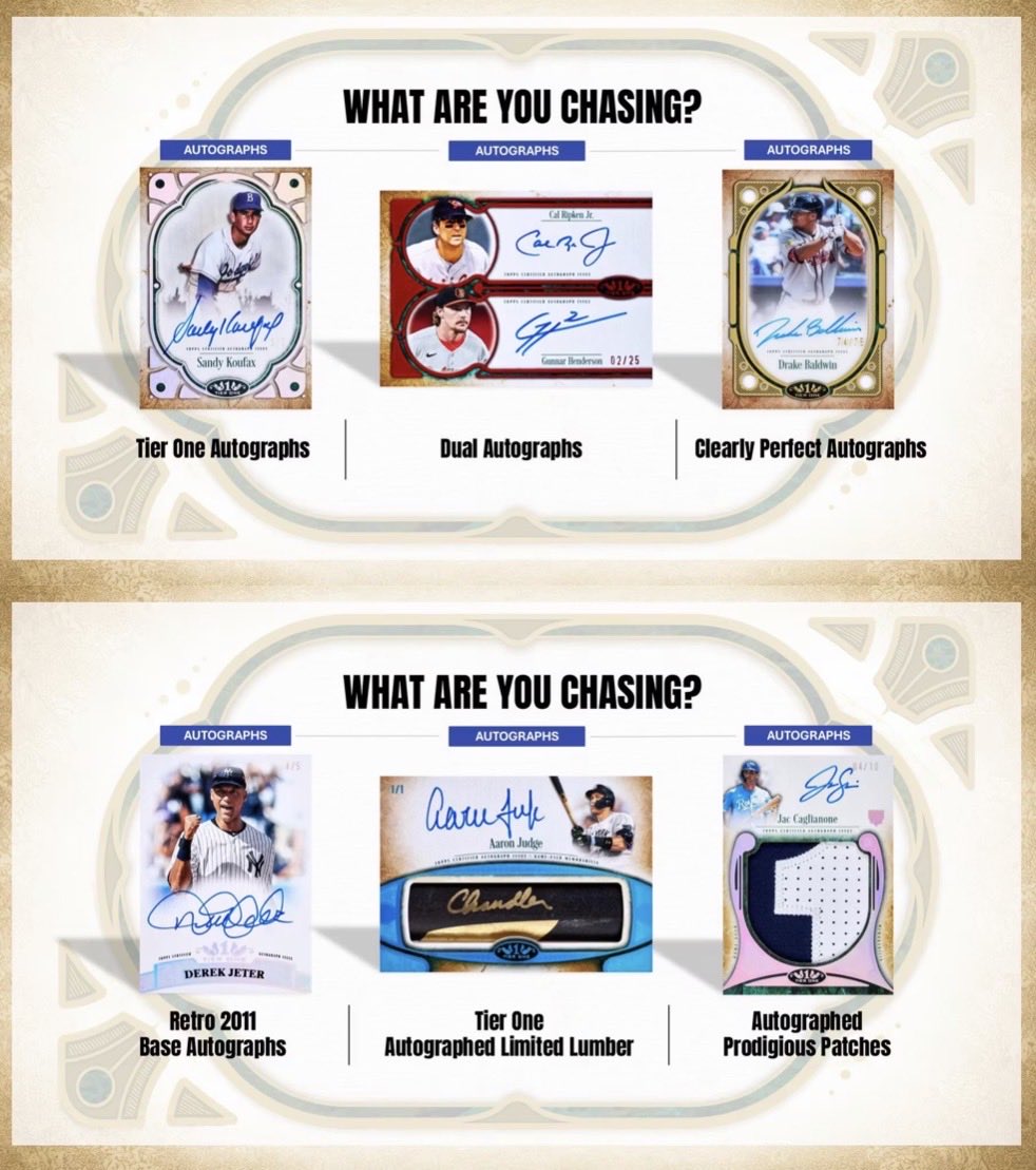 TresorSports's tweet photo. 2026 #ToppsChrome #Topps Tier One #Baseball Mega #HobbyBreaks &amp; More!

PYTeam(s) Before We Go Live!

W/THE BIG HIT GUARANTEE
#Autographs #Rookies &amp; #Refractors

Get In The #Giveaways!

#BaseballCards #thehobby #SportsCards

FRI - 9PM EST/6PM PST
#Whatnot
https://t.co/VelggYdUIE https://t.co/0bLTNPGpea