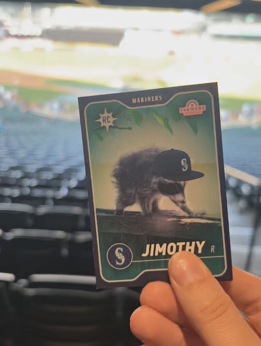 MaxWhiteWXYZ's tweet photo. My wife is at the Tigers game in Seattle and she got the Jimothy rookie card https://t.co/fDDYOxssvp