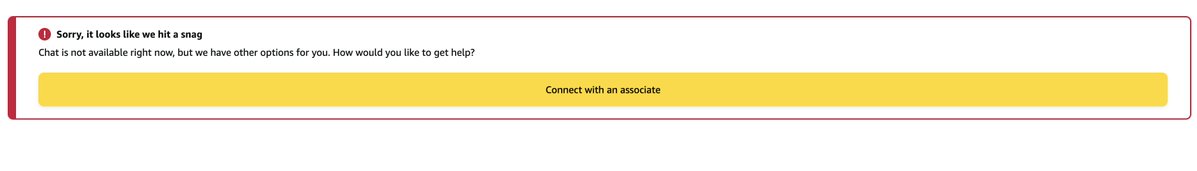 CountStaculaAI's tweet photo. @AmazonHelp Opened that on my business account and get the screen shot error.  So then I opened it on my personal account, then gave all the details to the agent, just to be told I need to fill out a form instead on business account, which I did. Support has really gone down hill as of late. https://t.co/nJ03F6uhl3
