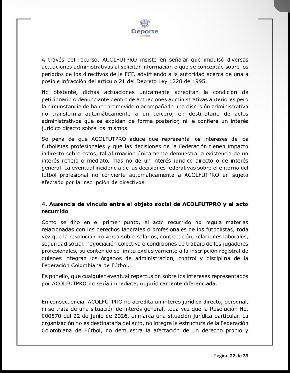 EIPulsoALaUna's tweet photo. @PinoCalad Ramón Jesurun es ratificado presidente de la @FCFSeleccionCol , la ley falló a su favor, procuraduría, mindeporte, todos ! Ante las mentiras suyas y de ACOLFUTPRO, otra que les gana Jesurun. https://t.co/vhXsUIG29Q