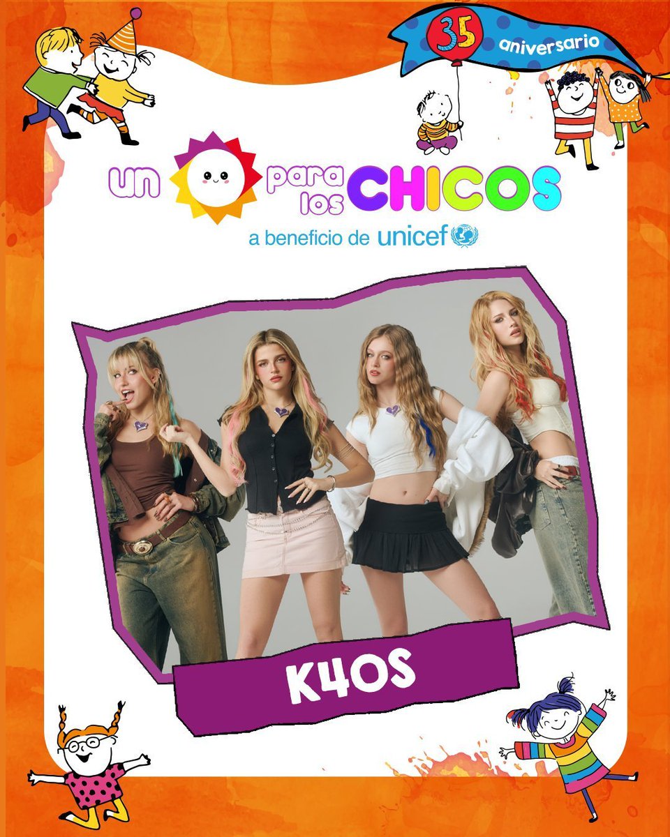 GirlGrouProject's tweet photo. K4OS estará da 35ª edição do "Un Sol para los Chicos", evento beneficente realizado em apoio ao UNICEF!
#UnSol2026 #K4OS https://t.co/QVRmPKJj21