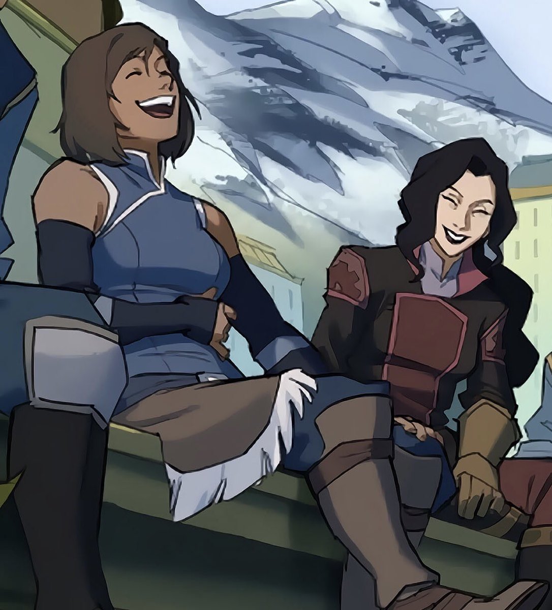 squirrelfliight's tweet photo. Korra holding her belly while laughing... She's so cute https://t.co/FLlaebMLEq