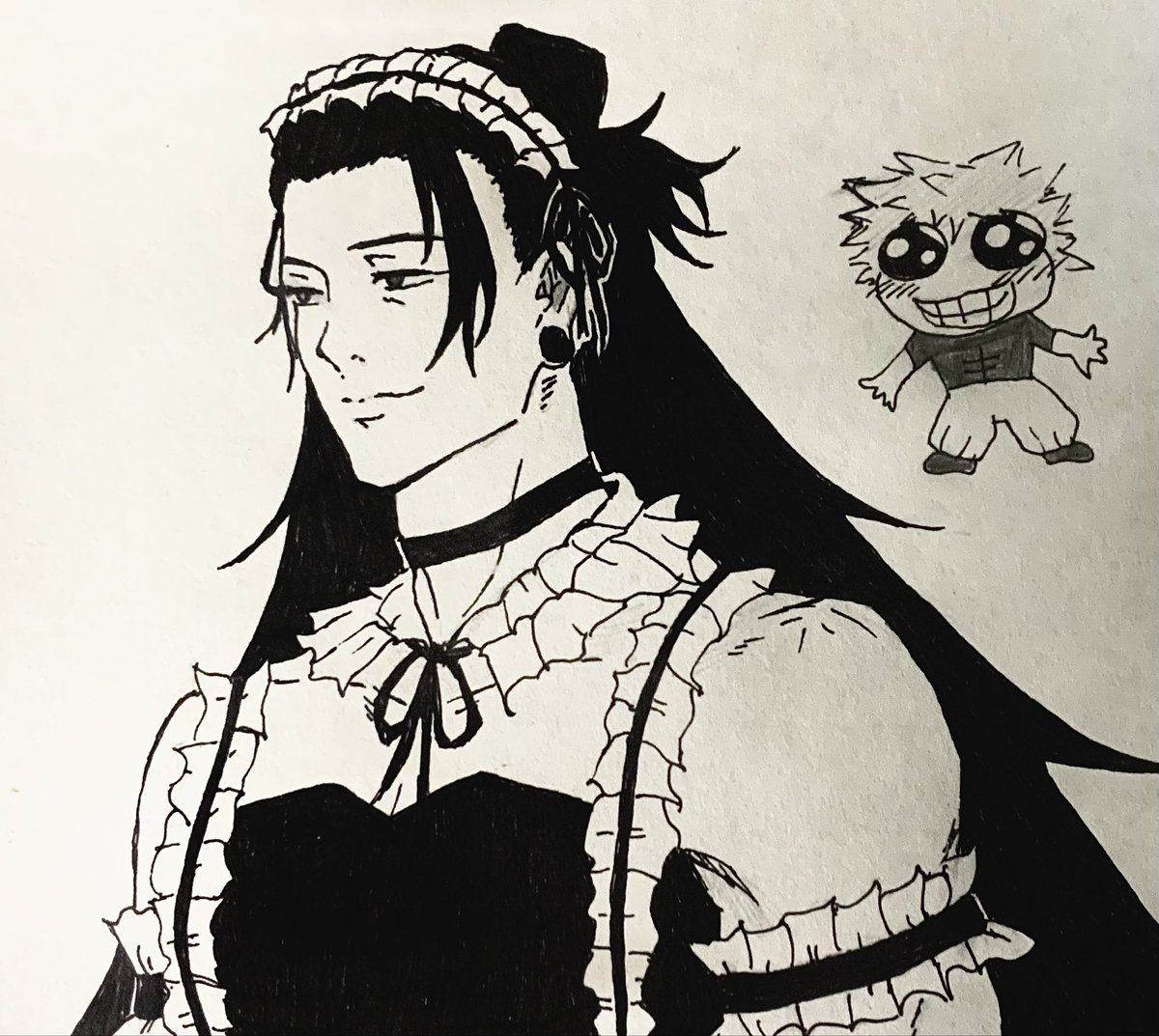 Huann_Jii's tweet photo. #goge #五夏 #satosugu
SAVE ME MAID GETO SAVE ME EE E E 
(I ran out of pen ink) https://t.co/8MlroDkm1T