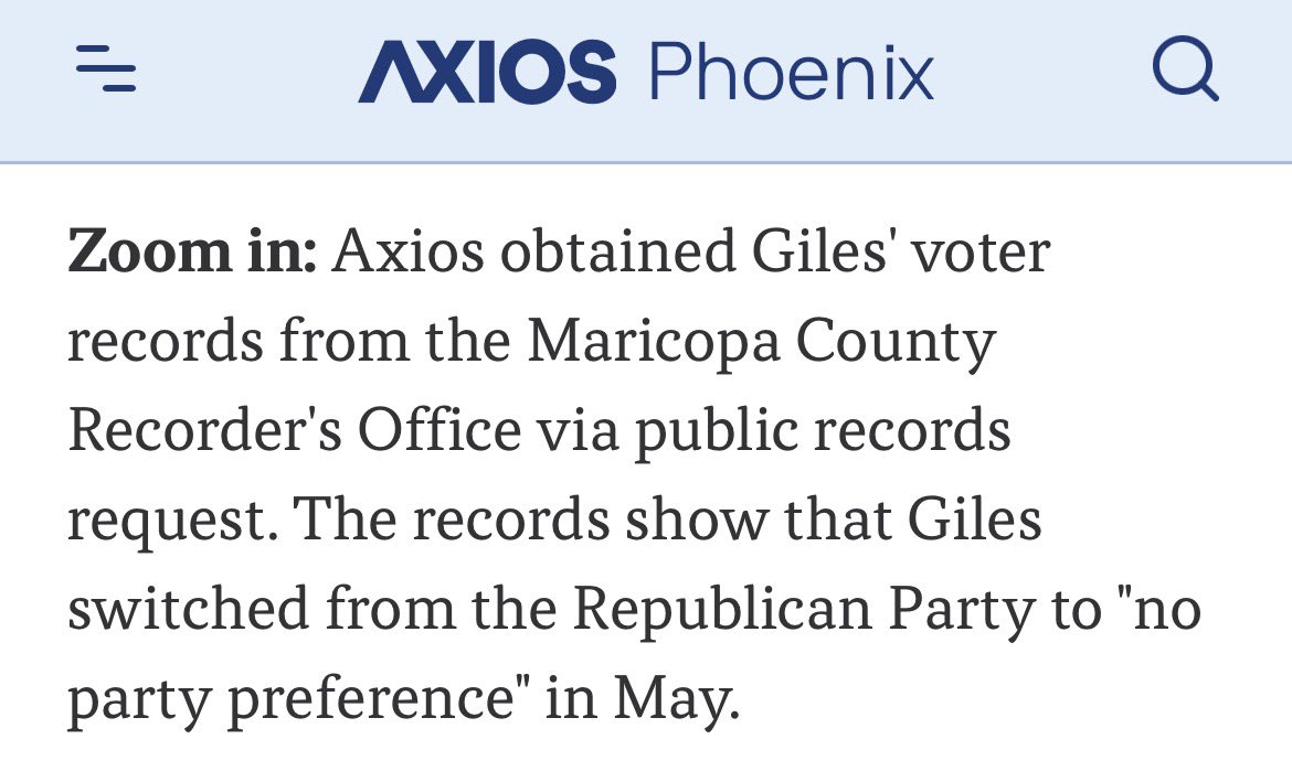 GarretLewis's tweet photo. The brain dead Arizona media is reporting KK @katiehobbs’ reported pick for Lieutenant Governor is a Republican. But he isn’t. https://t.co/7bZ6XocYGt
