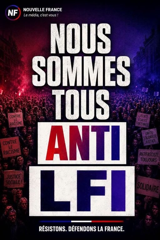 GaudinDesi746's tweet photo. FAISONS BARRAGE À L'ANTI-FRANCE ! 

☪️ LFI ☪️
LES SUCEURS DES ISLAMISTES ! 

NOUS REFUSONS UNE FRANCE ISLAMISÉE ! https://t.co/ijAqYgRfHl