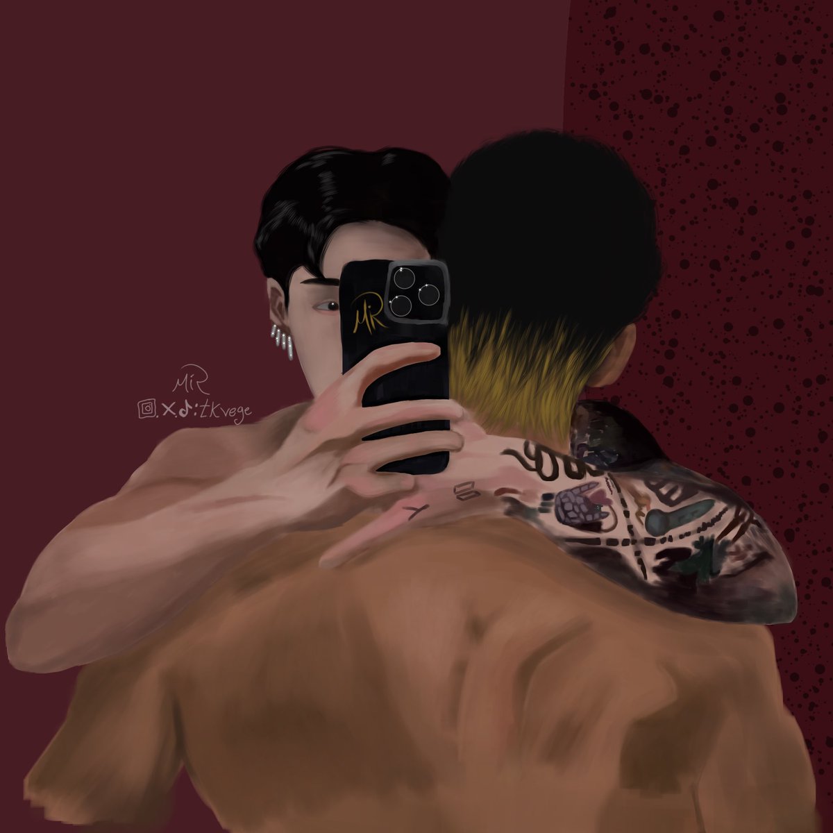 Tkvege's tweet photo. so I draw #taekook #toptae https://t.co/xopOZdwomb
